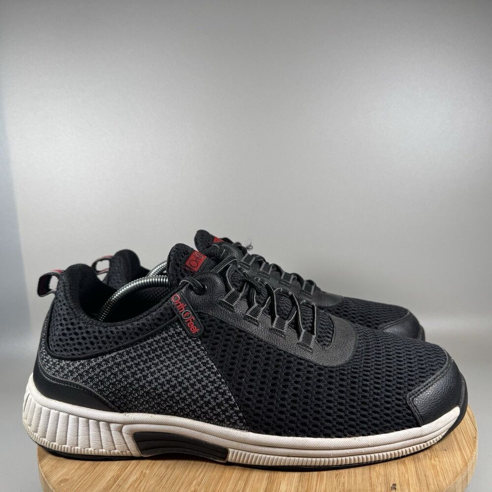 S OrthoFeet 617 Biofit Edgewater Mens Size 12 2E Black Orthopedic Shoes
